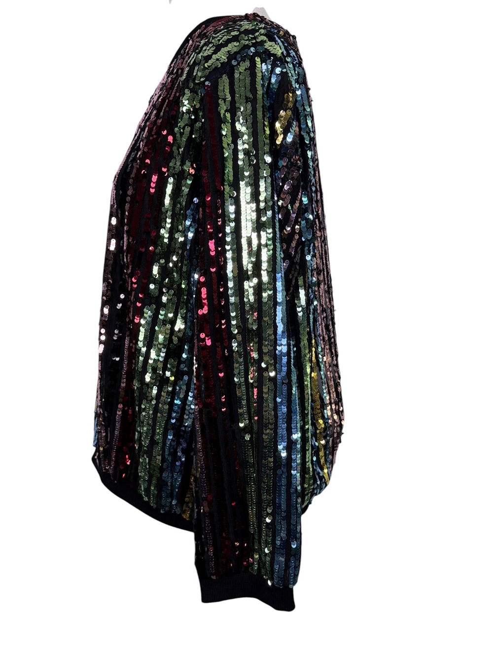 Lucky & Blessed NWT Multicolor Sequin Statement Top Large Party Holiday - Picture 6 of 11